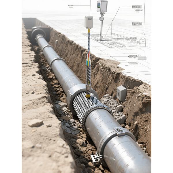Industrial Grade Geographical Armored Optical Cable Multimode For Underground Pipeline Monitoring