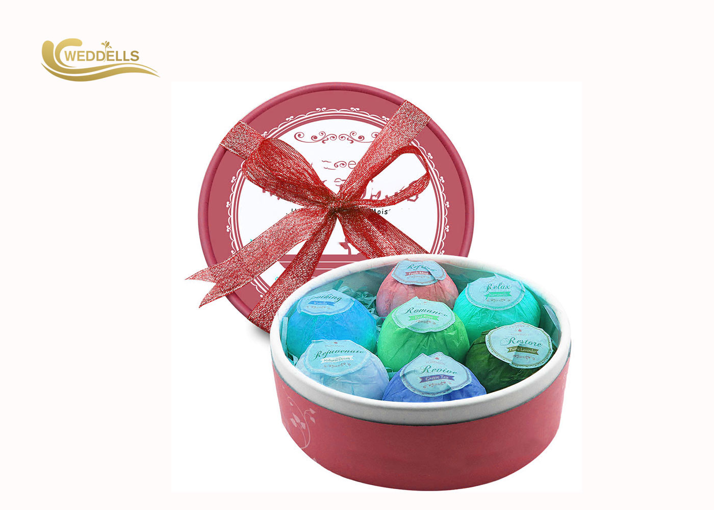 Shea Butter Coconut Oil Bath Bomb Gift Sets Shrink Wrapped For Body Relaxing