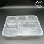 American Style 5-Compartment Disposable Lunch Box Durable & Leak-Proof Design