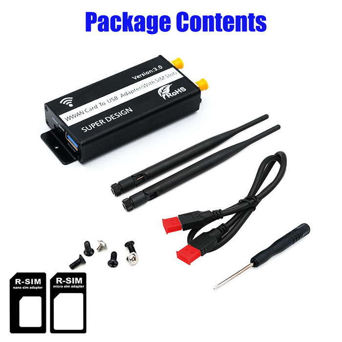 NGFF(M.2) To USB 3.0 Adapter With SIM Card Slot For WWAN/LTE/4G Module