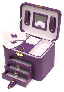 Wholesale Locking Faux Leather Jewelry Carrying Case , Valuables Storage Case Eco Friendly from china suppliers