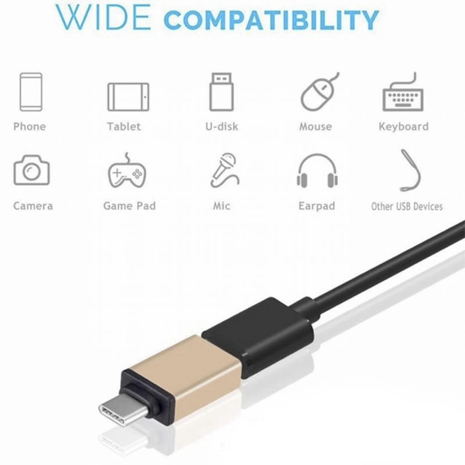 18w Quick Charge USB To Connector Type C Adapter