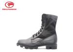 Combat Style Waterproof Grain Leather Military Boots Rubber Sole With Steel Toe