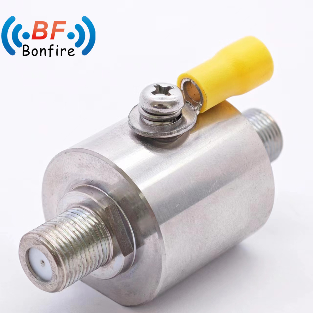 RF Arrester 698-3800MHz Lightning Arrester 50ohm F Type Male Plug to F Female Jack Coaxial Surge Protector Arrestor 0-3GHz