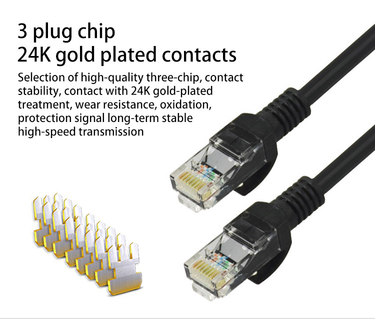 Customization Yellow 3mtrs Rj45 CAT6 Patch Cord For Multimedia