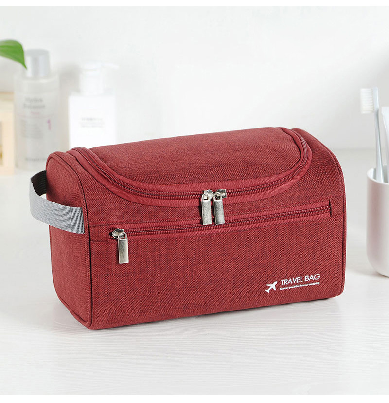 Mens Waterproof Oxford Hanging Travel Toiletry Bag With Hook