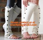 Fashion winter accessories knitted leg warmers crochet girls boot socks gaiter