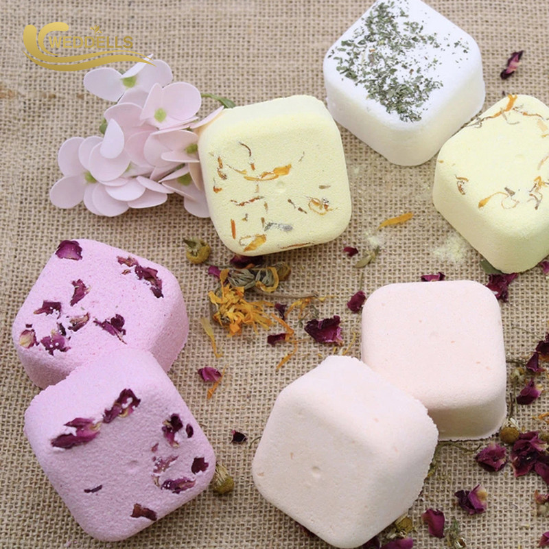 Colorful Aromatherapy Shower Steamers Set With Dired Flower