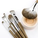 8PCS Vegan Cosmetic Makeup Brush Set Grey Soft Touch Bristle Custom Logo Fan