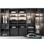 FSC Wood Panel Furniture Wooden Walk In Wardrobe With Laminated Veneer Cabinet