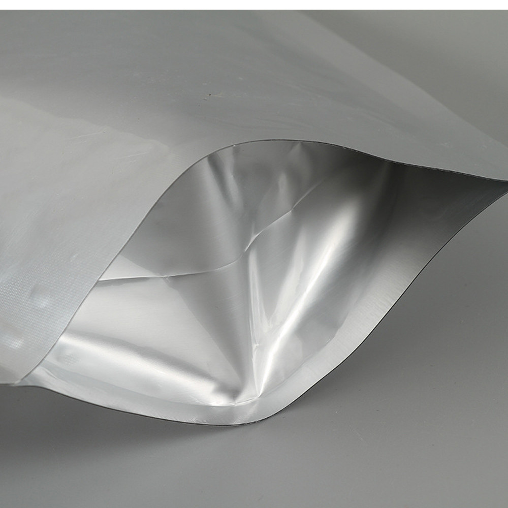 Custom Ready To Ship Spot Stock No Printing Regular Resealable Standup Aluminum Foil Bags For Food