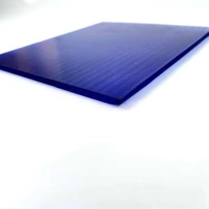 Wholesale Selling Like Hot Cakes Uv Protection Blue Double Wall Hollow Sunshine Sheet for Bus Stop Shed Pc Double Wall Hollow Sheet from china suppliers