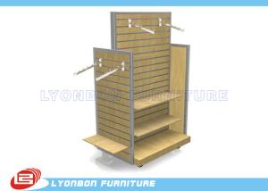 Wholesale OEM Four - Side MDF / Metal Slatwall Display Stands For Garment Presenting from china suppliers