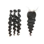 Heathly Indian Human Hair Bundles Loose Wave , 100 Indian Human Hair Weave