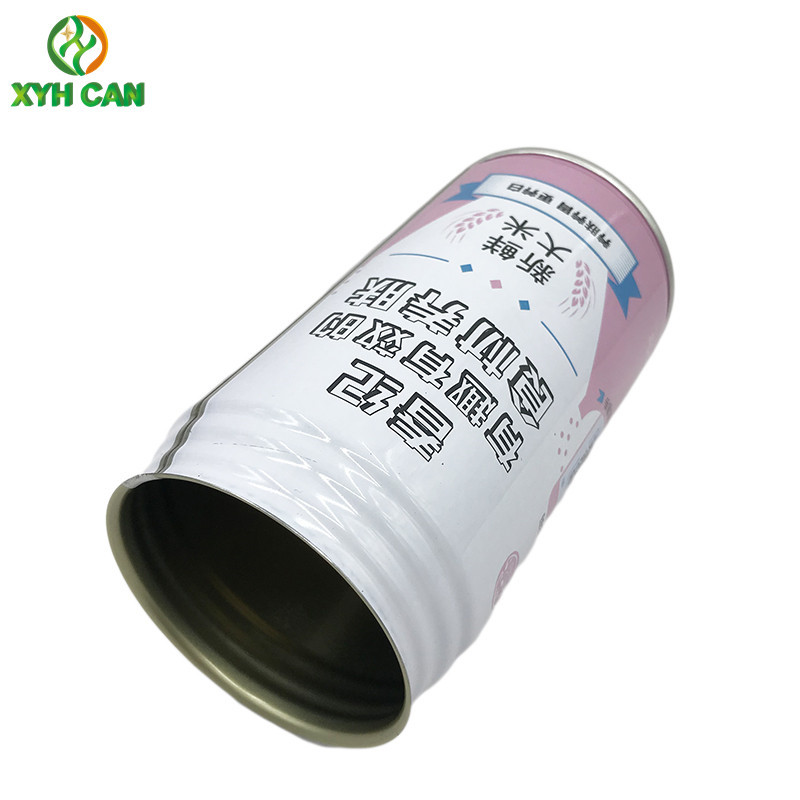 Food Grade 250ml Milk Beverage Round Tin Can 0.23mm Tinplate