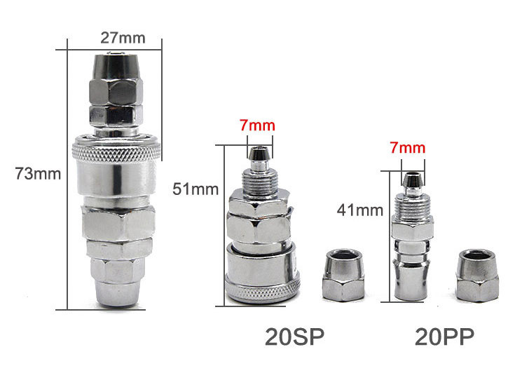 Type C Self Locking Air Pipe Connector / Pneumatic Pipe Connector Pp-30 Sm Sf Pm