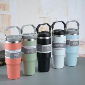 Wholesale Sustainable Insulated Tumbler Coffee Cup Car Beer Travel Mug with Handle and Lid 20oz 30oz from china suppliers