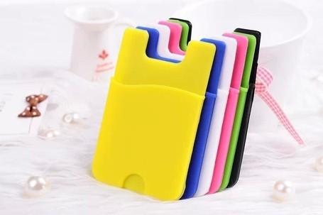 2014 best selling promotion cell phone back 3M fashion silicone card holder