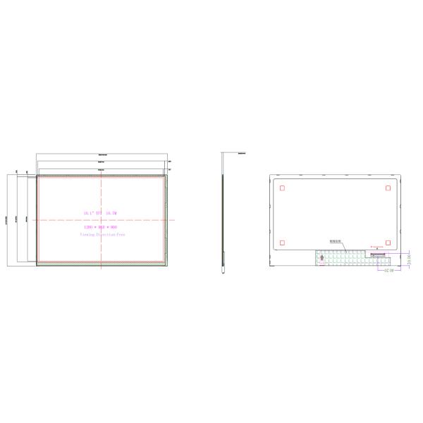 10.1 Inch HDMI LCD Display Screen 1280x800 Resolution High Brightness 600 nits IPS TFT LCD Panel