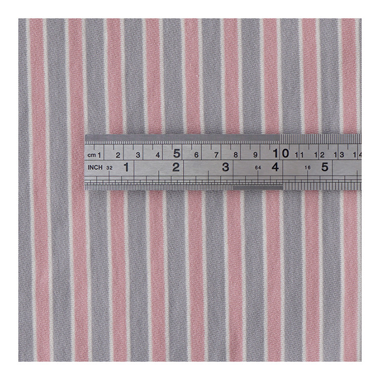 100 Cotton French Terry Fabric 320g 21S Stripe Double Yarn Material