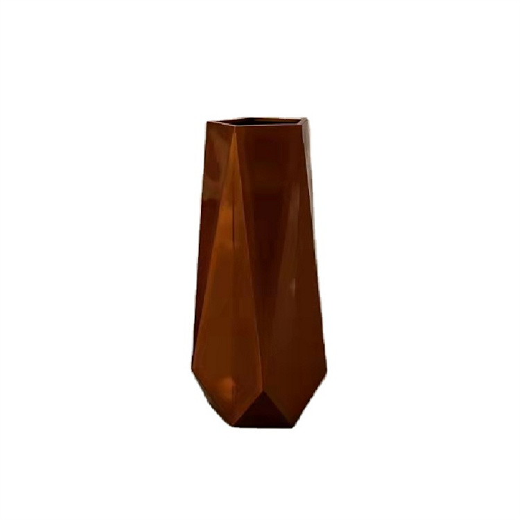 Outdoor garden old iron style corten steel flower planter