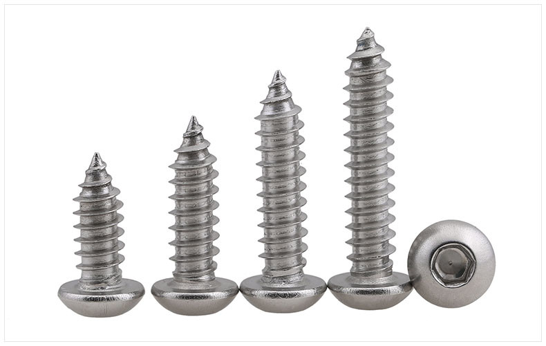 Round Head Socket Drive Pointed Screws Pan Head Hex Drive Self Tapping Screws