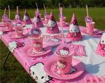 Hello Kitty Cat theme Kids Birthday Party Decoration Set Party Supplies Baby