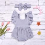 Children'S Outfit Sets Infant Cotton Solid Color Romper Baby Jumpsuit