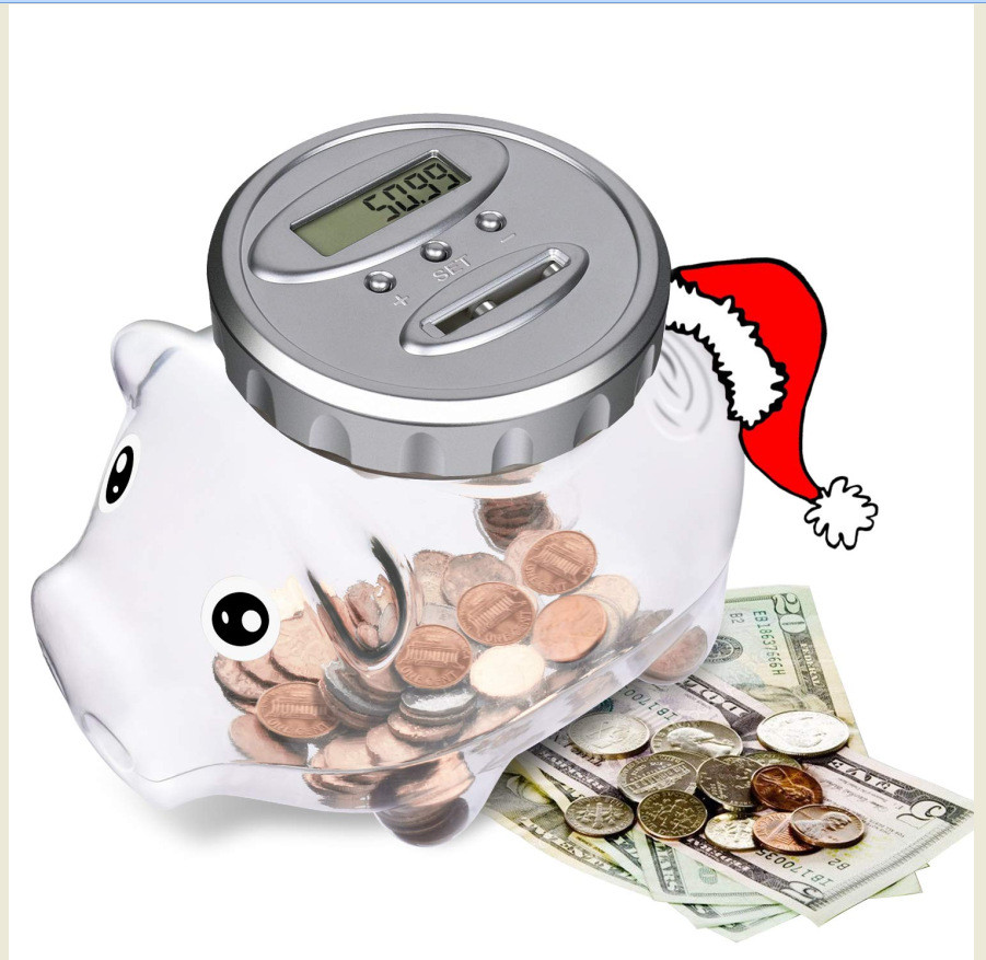 ABS Digital Currency Colorful Piggy Bank For Kids Purple Yellow Pink Blue Green