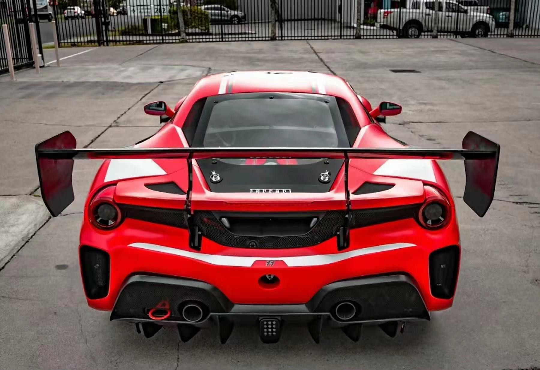 Ferrari 488 Body Kit 488 EVO Style Front Bumper Chin Lip Spoiler