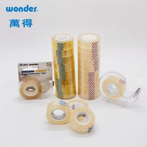 Wholesale DIY Clear BOPP Stationery Tape 18mm Width Yellowish Individual For Projects from china suppliers