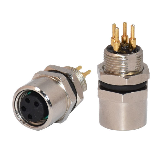 Panel Mount Connector 4 Pin Waterproof Connector For Sensor Automation