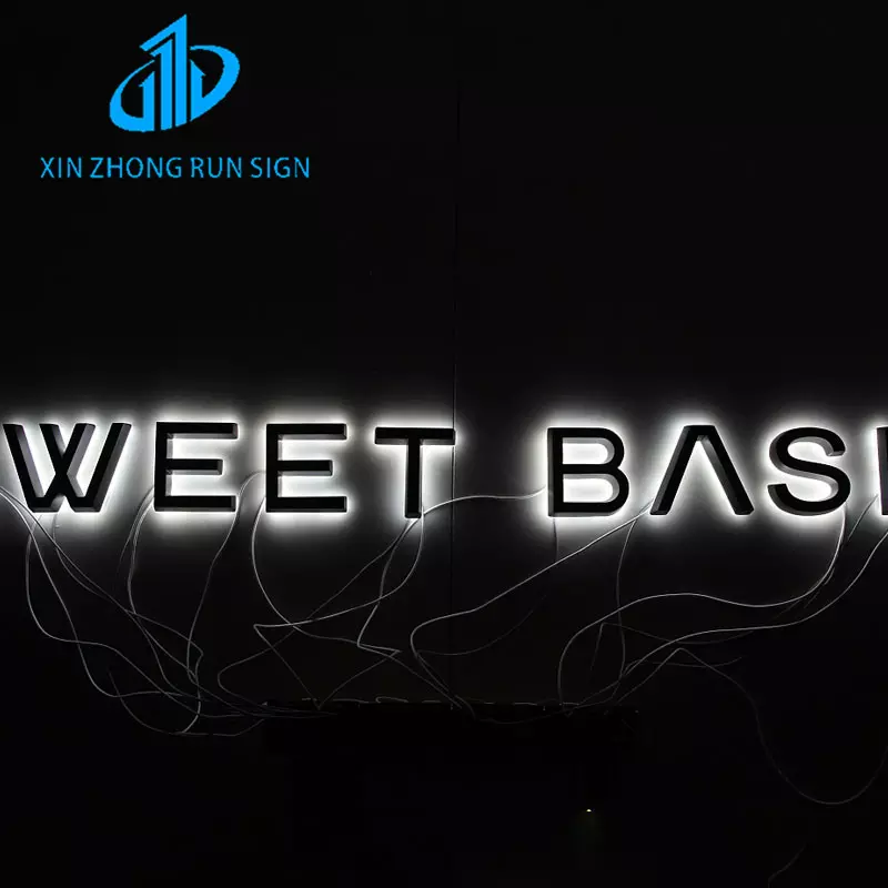 Wholesale Your Logo Backlit Led Reverse Channel Letters Light Up Metal Signs Acrylic Fillable Letters