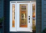 Unique Solid Wood Front Doors Villa Europe Style Single Glazed / Double Glazed