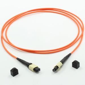 Wholesale Multimode 1300nm 2m Fiber Optic Patch Cord MPO Female 24 Core from china suppliers