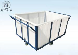 Wholesale White 1000kg Rotational Poly Box Truck , Heavy Duty Wheelie Poly Laundry Carts from china suppliers