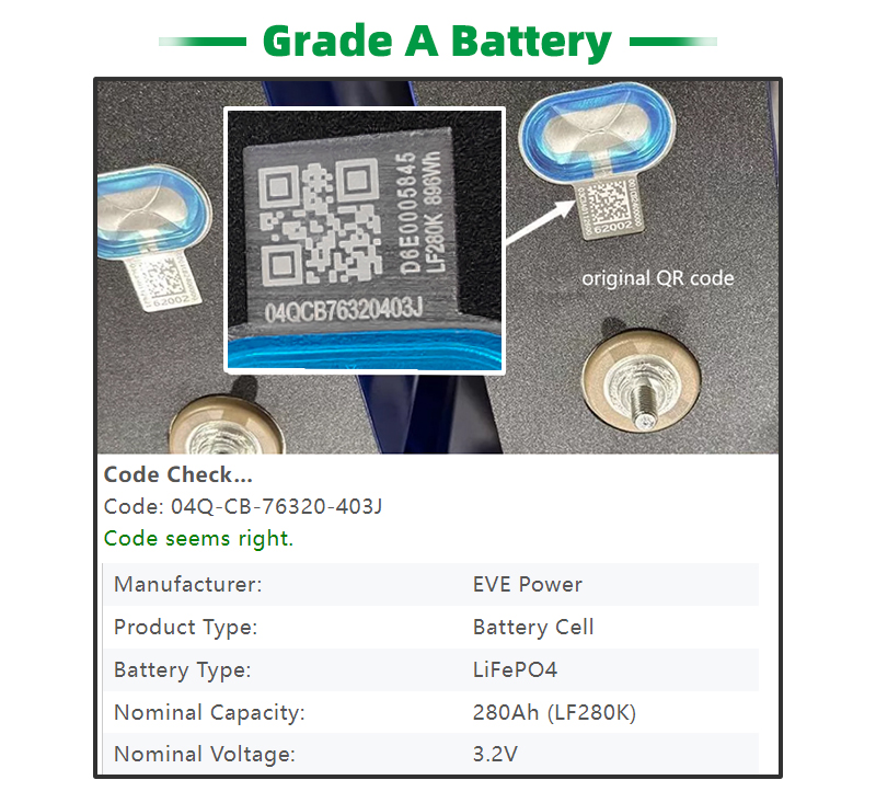 Grade A 3.2v Lifepo4 Battery cell 302Ah 320Ah