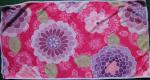 Weft knitted flower printed 30*60 microfiber cleaning cloth , microfiber home