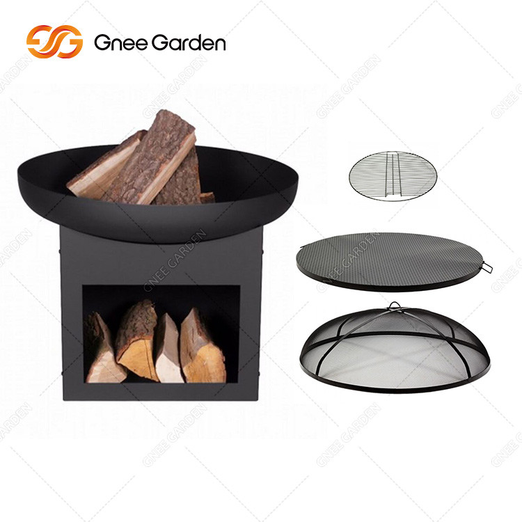 Customized Natural Rust Corten Steel Metal Large Barbecue Grill Outdoor Fire Pit