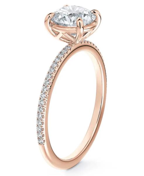 925 Sterling Silver Brazilian Round White CZ Engagement Ring Fine Jewelry