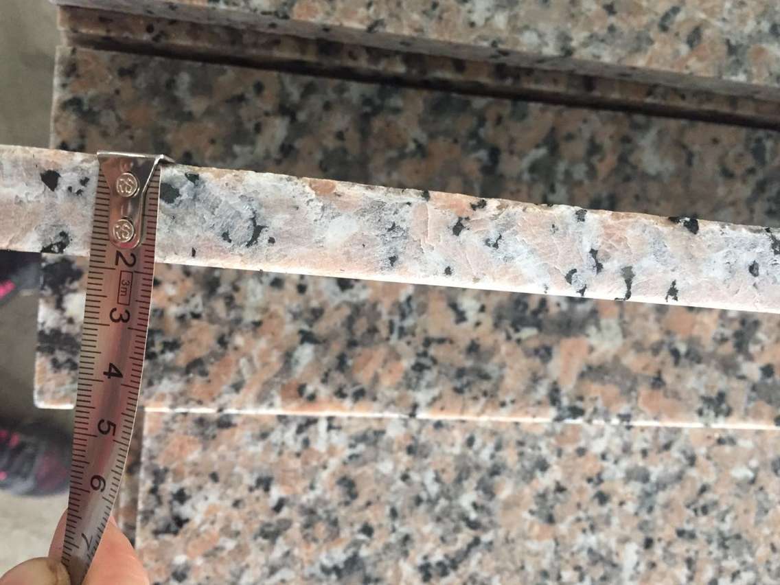 Natural Stone Cherry Red Granite Tile For Flooring / Wall Cladding