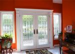 Mahogany Solid Wood Front Doors , Solid Wood Entrance Doors Tempered Glass For