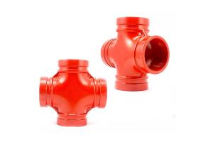 Wholesale DIN Standard Ductile Iron Water Pipe Fittings Grooved Plumbing Cross OEM Available from china suppliers