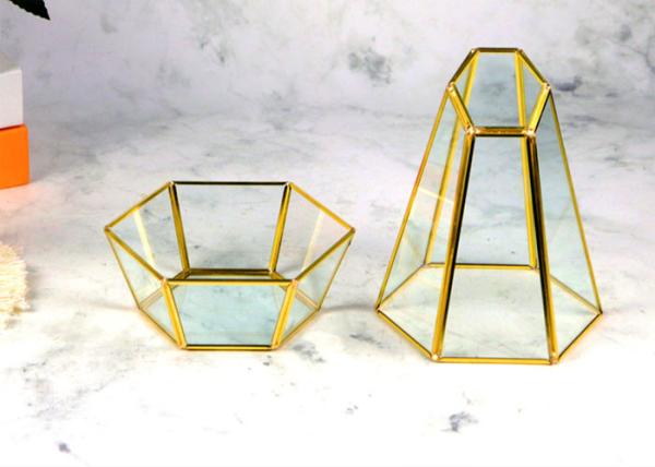 Bevel top glass garden spot hexagonal succulent flower container micro landscape