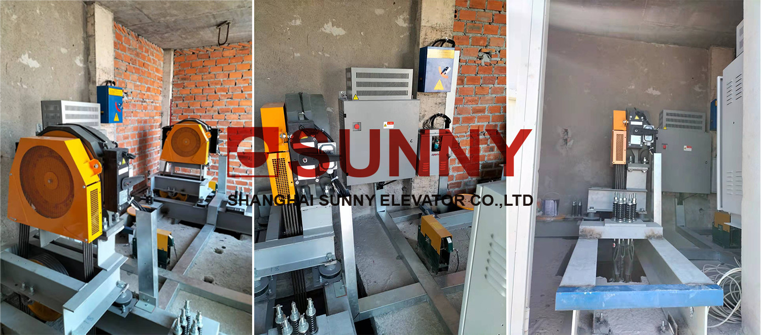 Steel Belt Type Gearless Traction Machine with Elevator Spare Parts