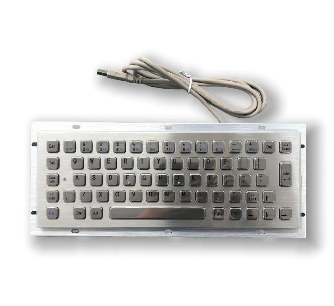 Panel Mounted Stainless Steel Keyboard F3 Lightweight Industrial Metal PC Keyboard