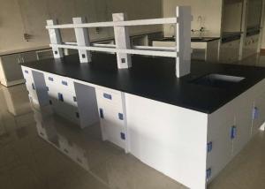 Wholesale College Steel Chemistry Lab Furniture / Laboratory Workbench With Reagent Shelves from china suppliers