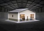 Q355 Q235 Prefab Metal Garage Light Frame Steel Construction