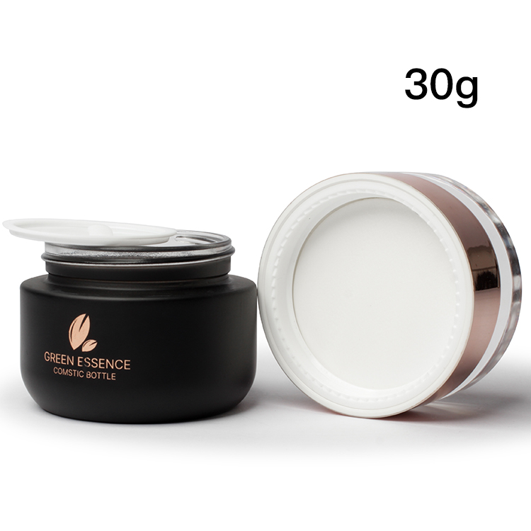 Black 40ml-120ml Cosmetic Packaging Set For Skin Care Cream Lotion