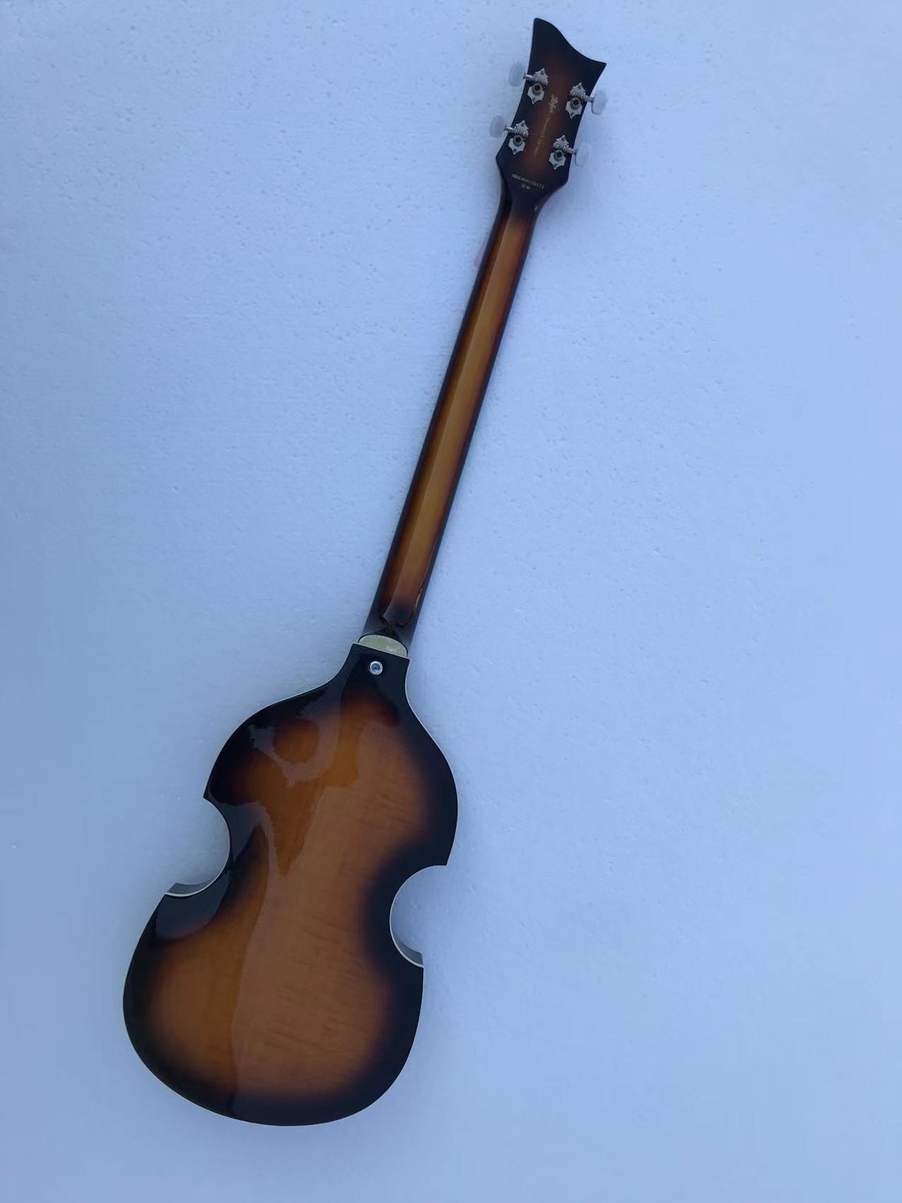 Custom Flamed Tiger Top Maple Back Korean Hardwares Genuine Hofner HI-S ERIES B-Bass 4 Strings Bass Guitar